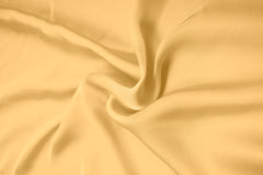 Glossy Yellow Plain Dyed Satin Georgette Fabric