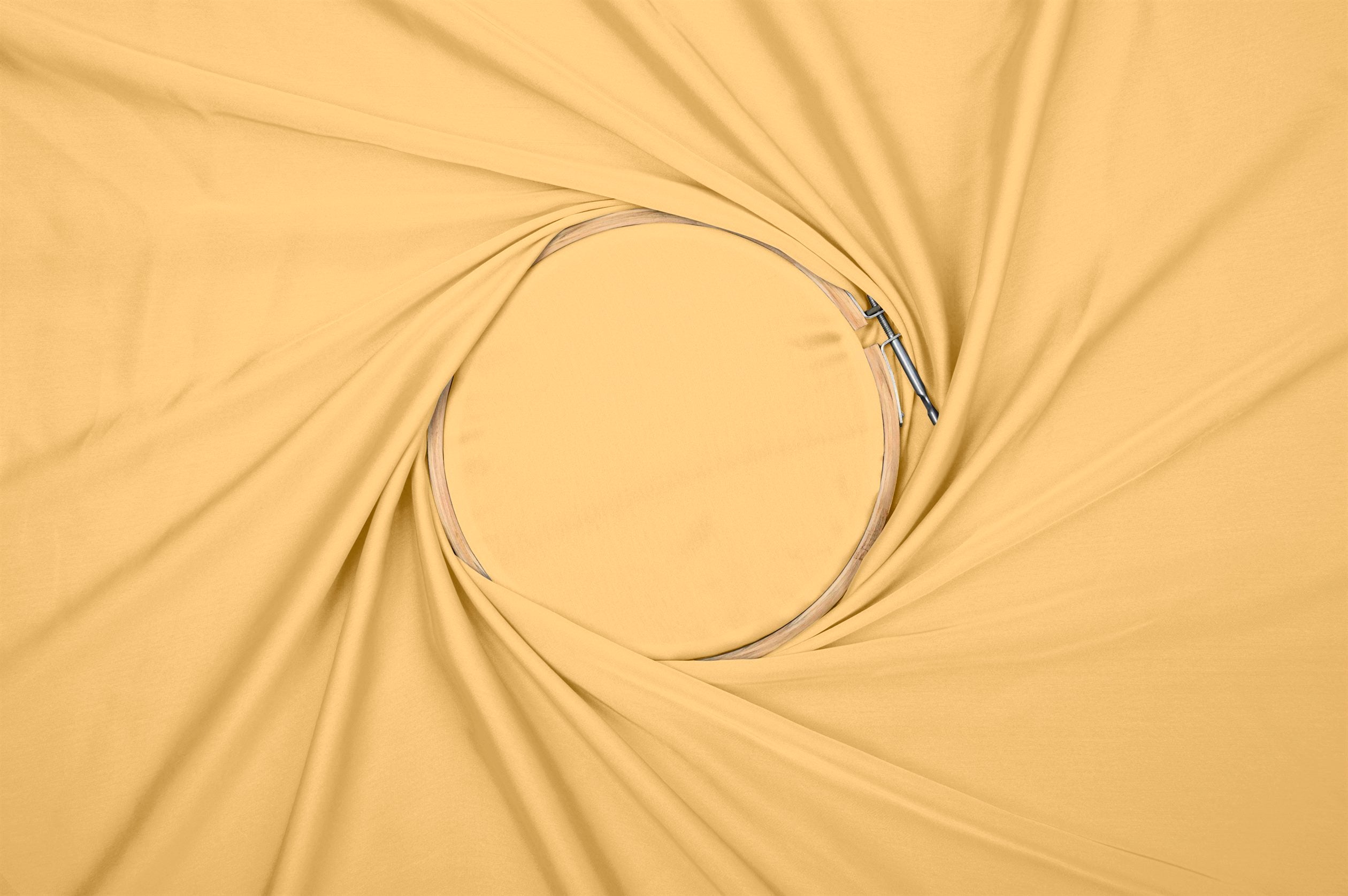 Glossy Yellow Plain Dyed Satin Georgette Fabric