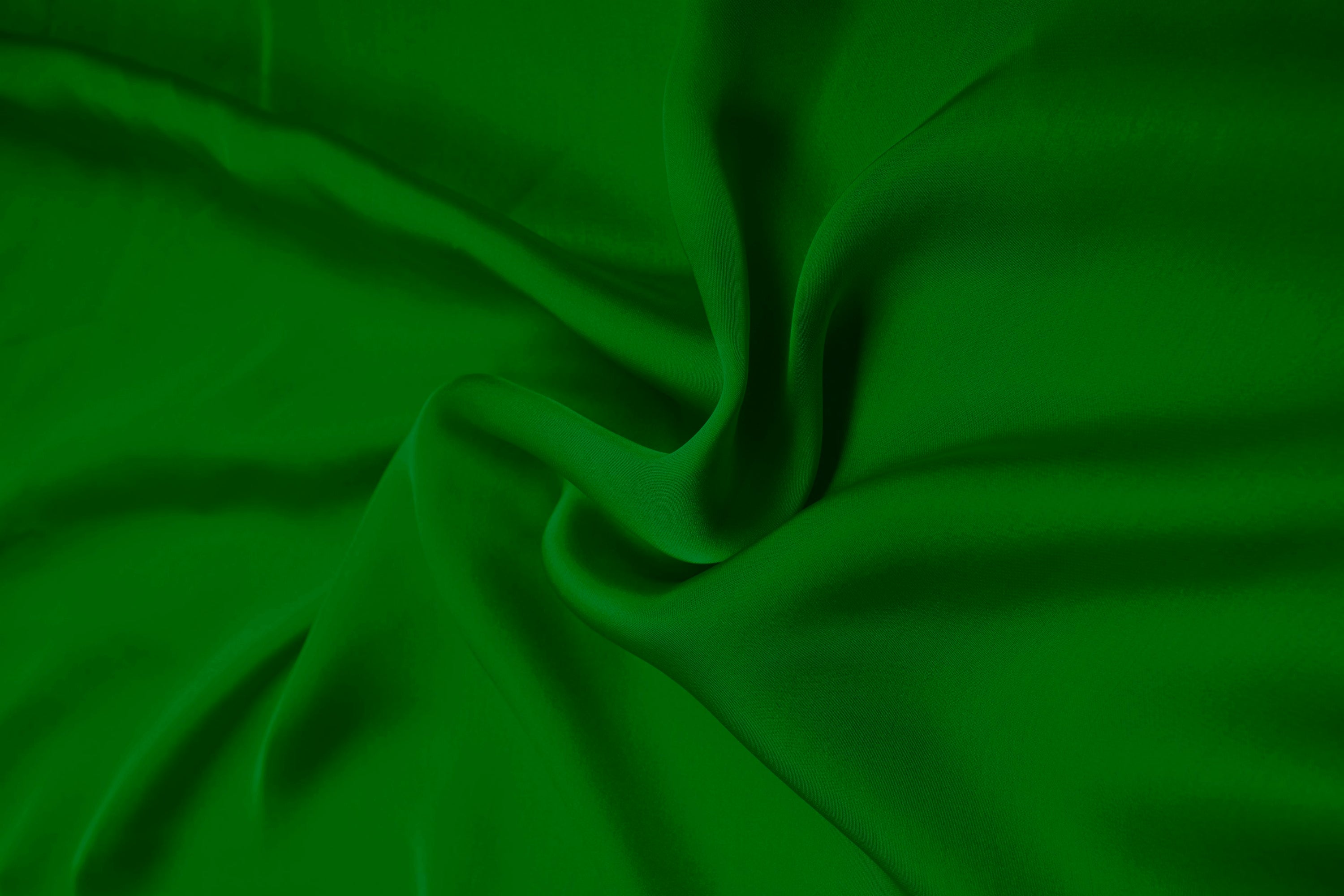 Green Plain Dyed Satin Georgette Fabric