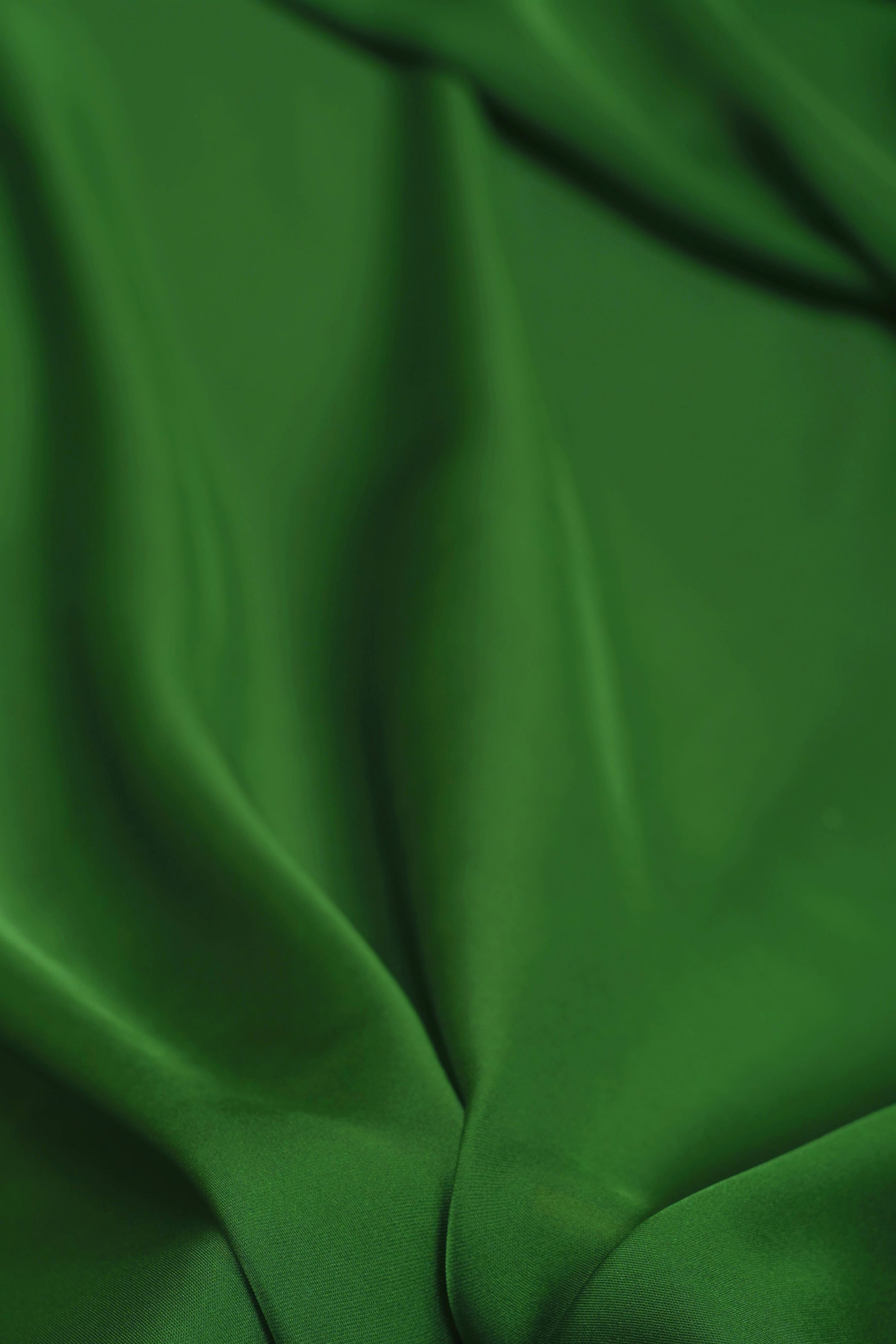 Green Plain Dyed Satin Georgette Fabric