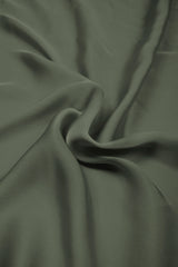 Grey Green  Plain Dyed Satin Georgette Fabric