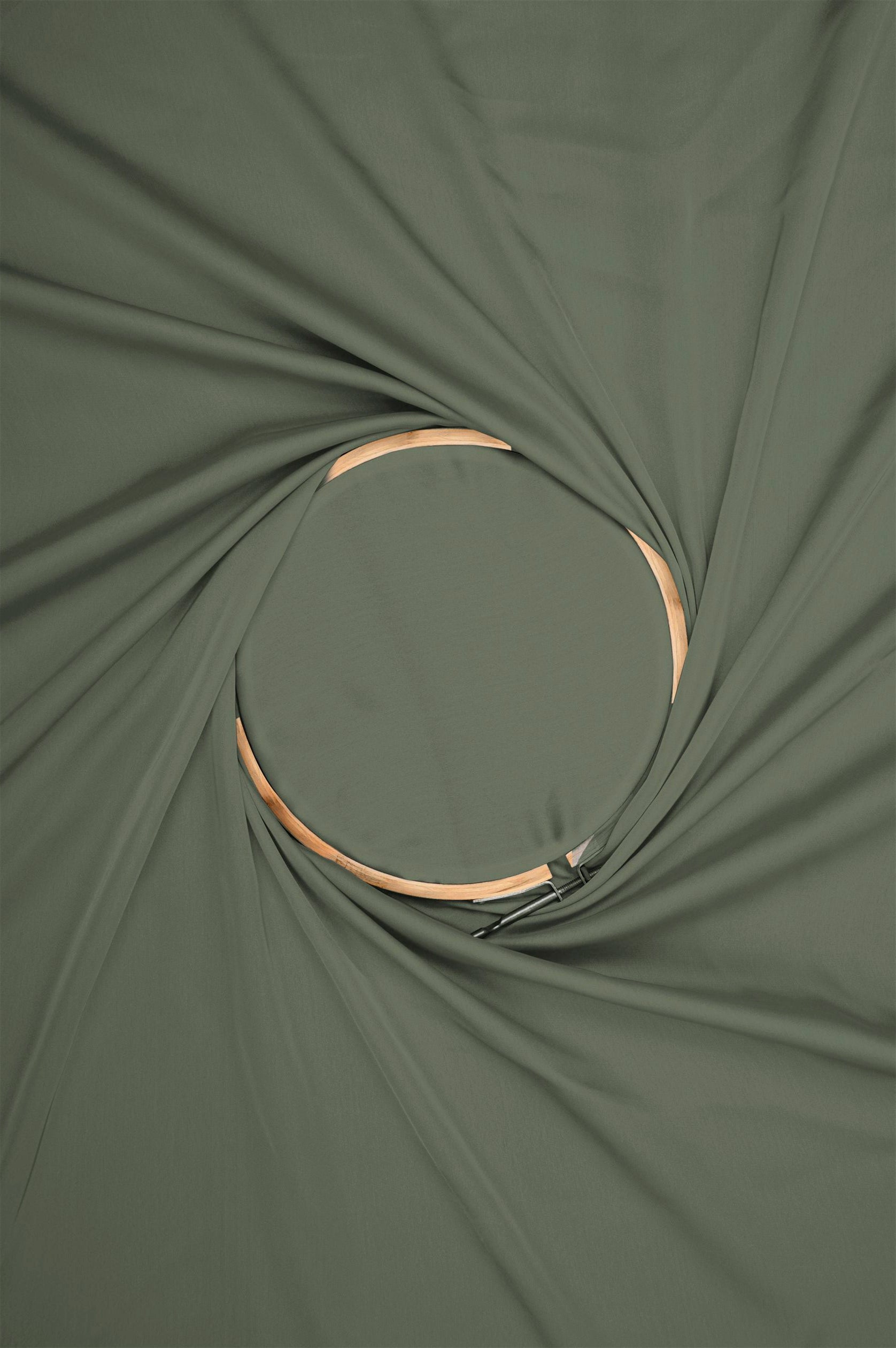 Grey Green  Plain Dyed Satin Georgette Fabric