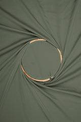 Grey Green  Plain Dyed Satin Georgette Fabric
