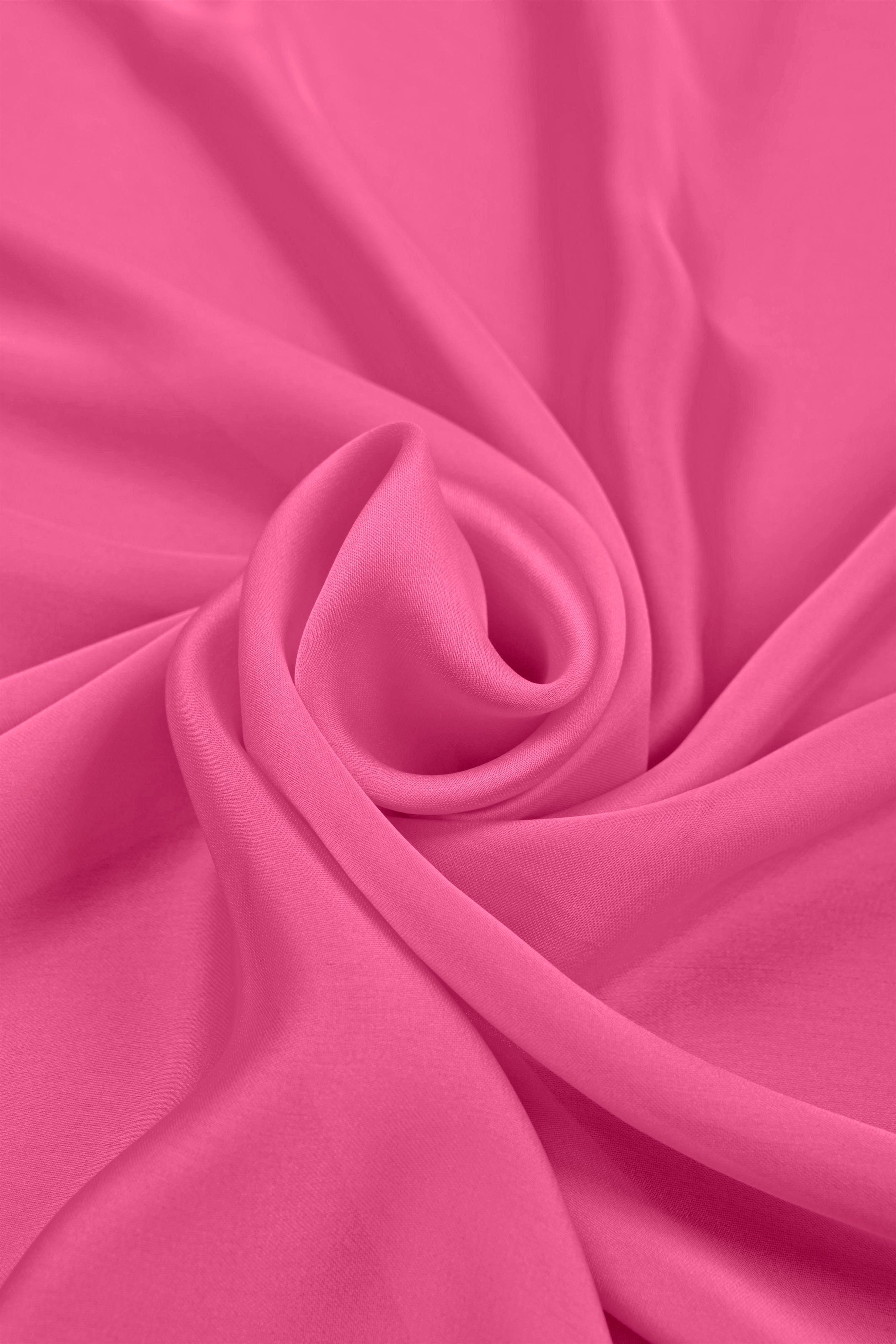 Hot Pink Plain Dyed Satin Georgette Fabric