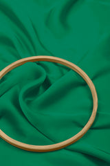 Jade Green Plain Dyed Satin Georgette Fabric