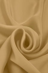 Light Beige Plain Dyed Satin Georgette Fabric