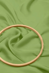 Light Olive Green Plain Dyed Satin Georgette Fabric