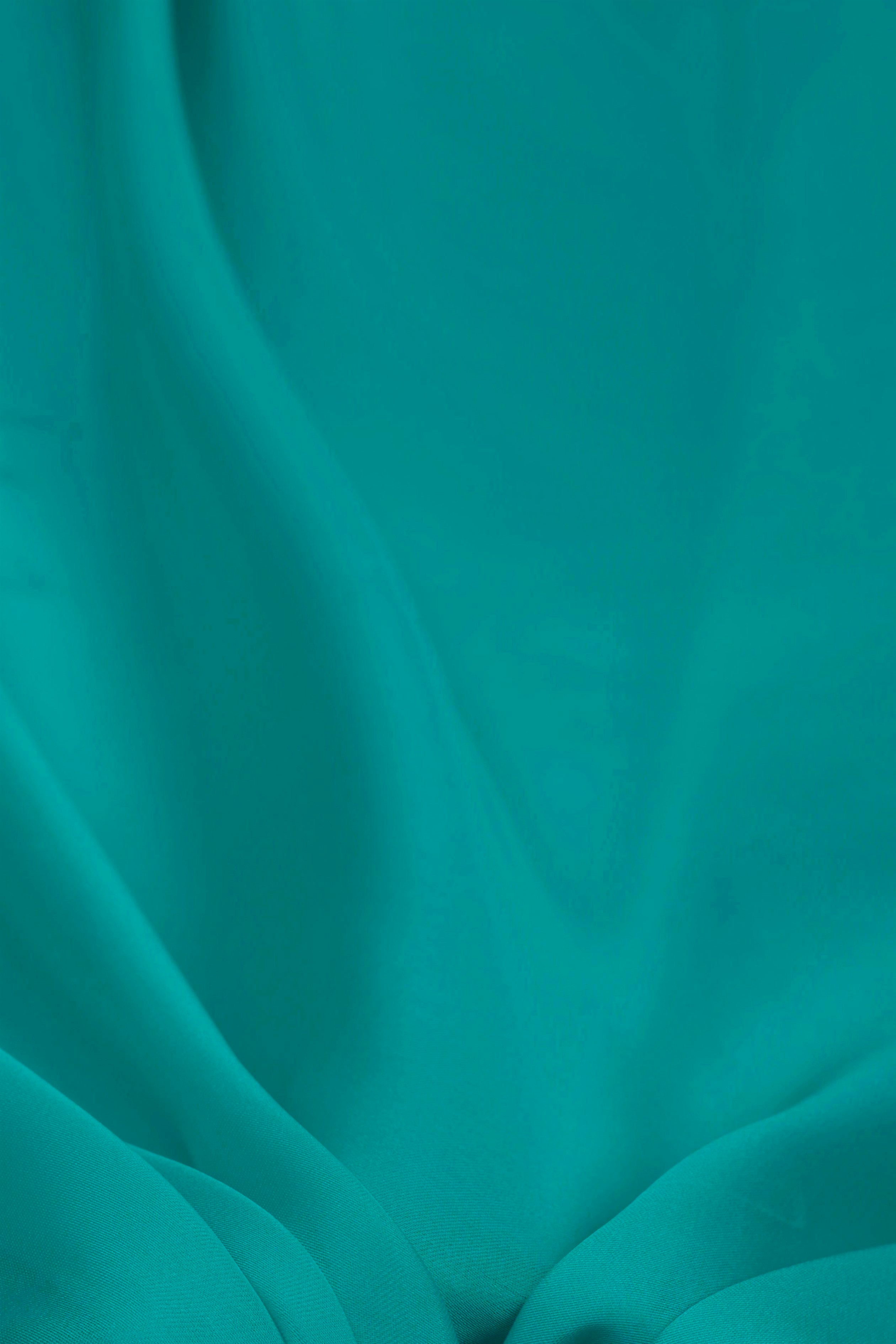 Light Teal Plain Dyed Satin Georgette Fabric