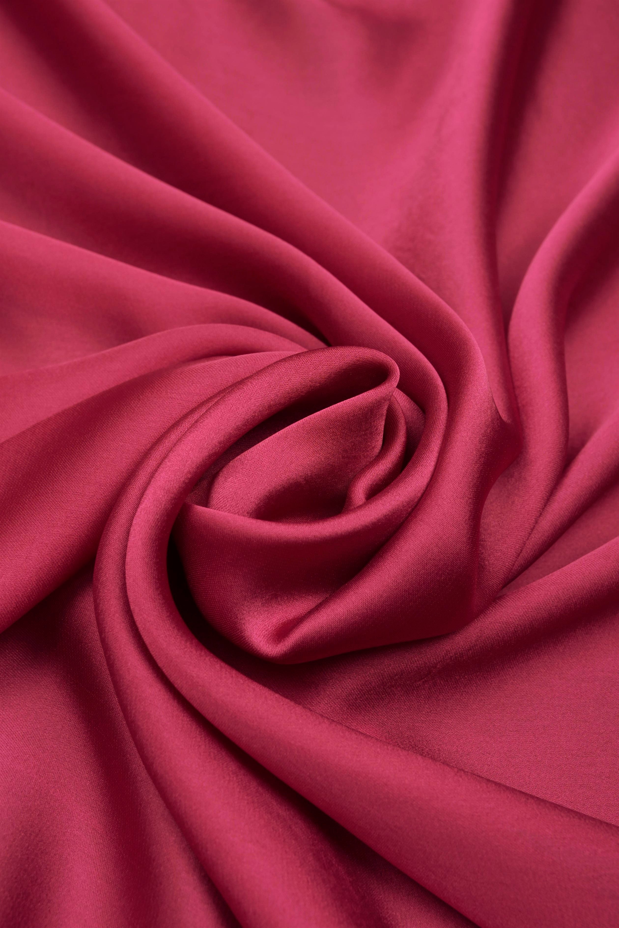 Light Wine Plain Dyed Satin Georgette Fabric