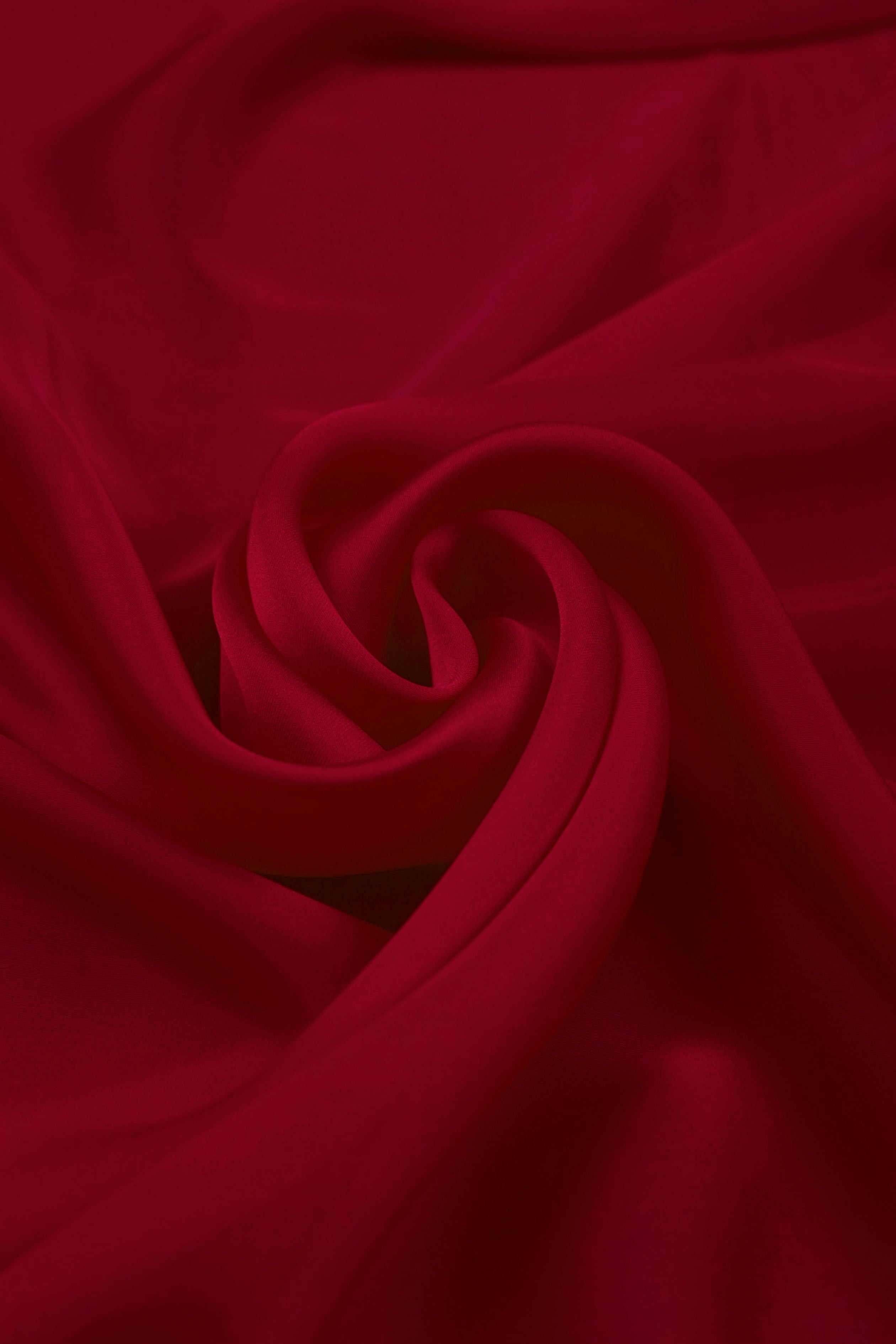 Maroon Plain Dyed Satin Georgette Fabric