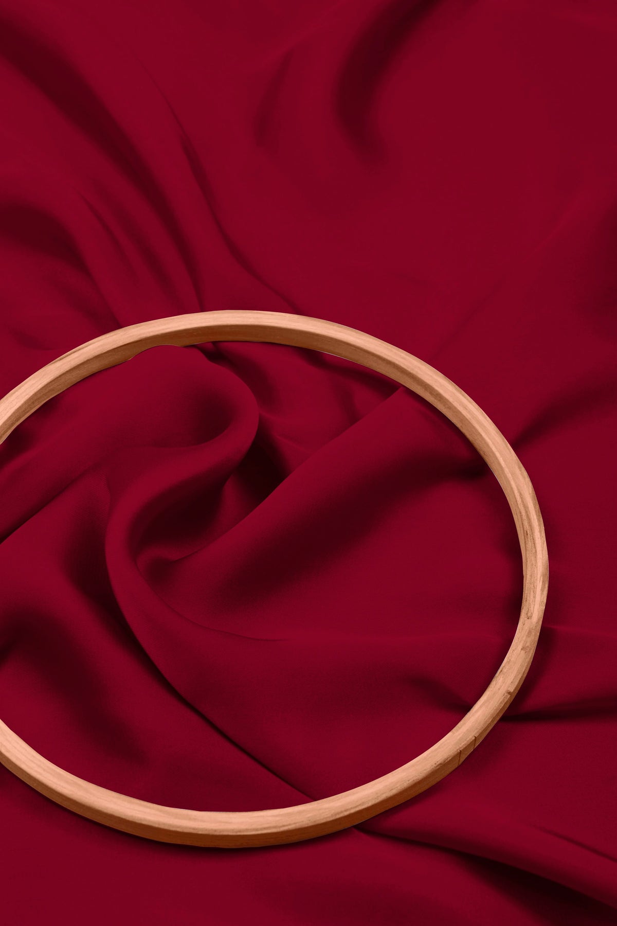 Maroon Plain Dyed Satin Georgette Fabric