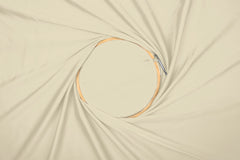 Off-White Plain Dyed Satin Georgette Fabric