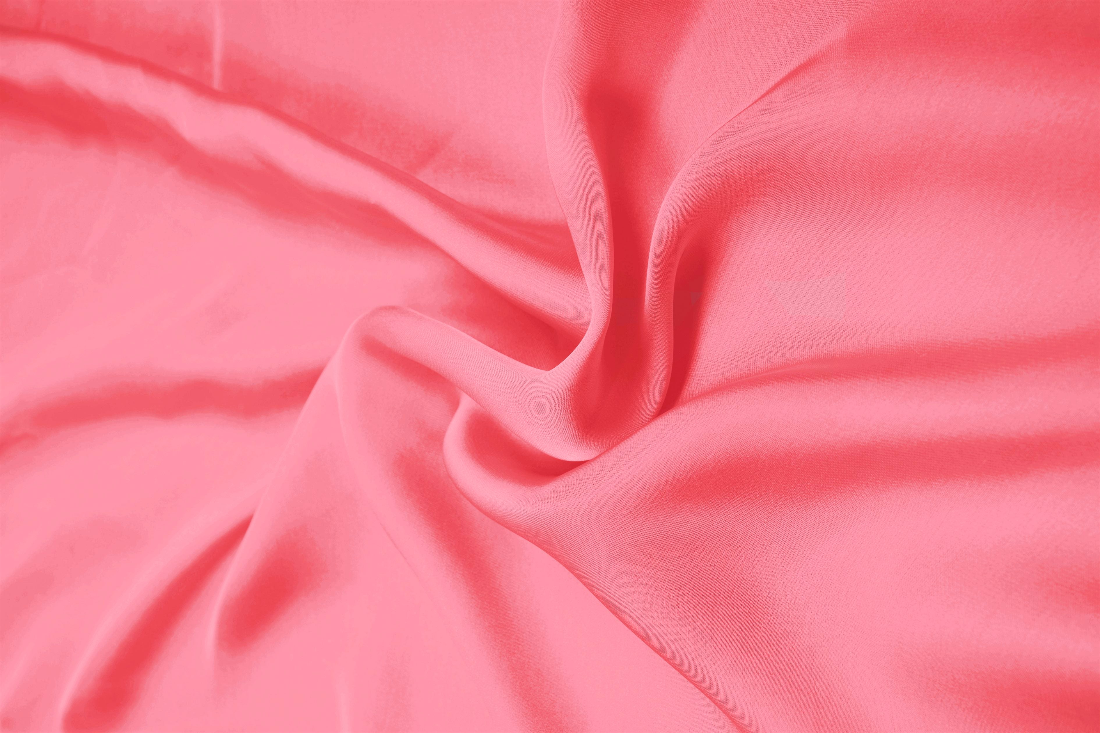 Peach Plain Dyed Satin Georgette Fabric