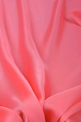 Peach Plain Dyed Satin Georgette Fabric