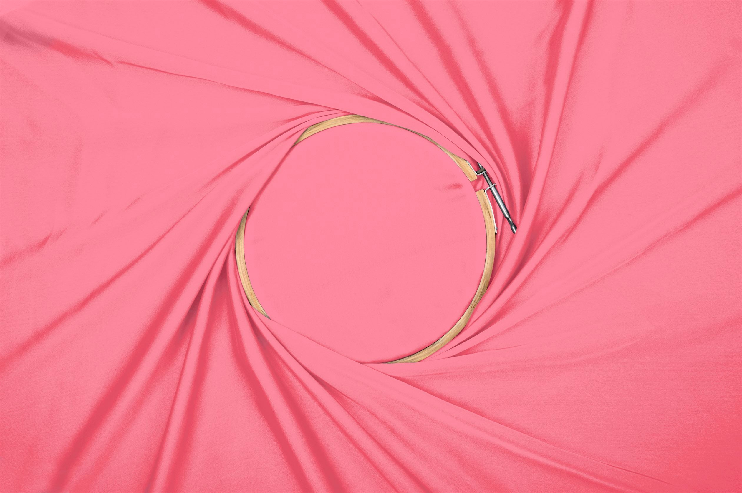 Peach Plain Dyed Satin Georgette Fabric