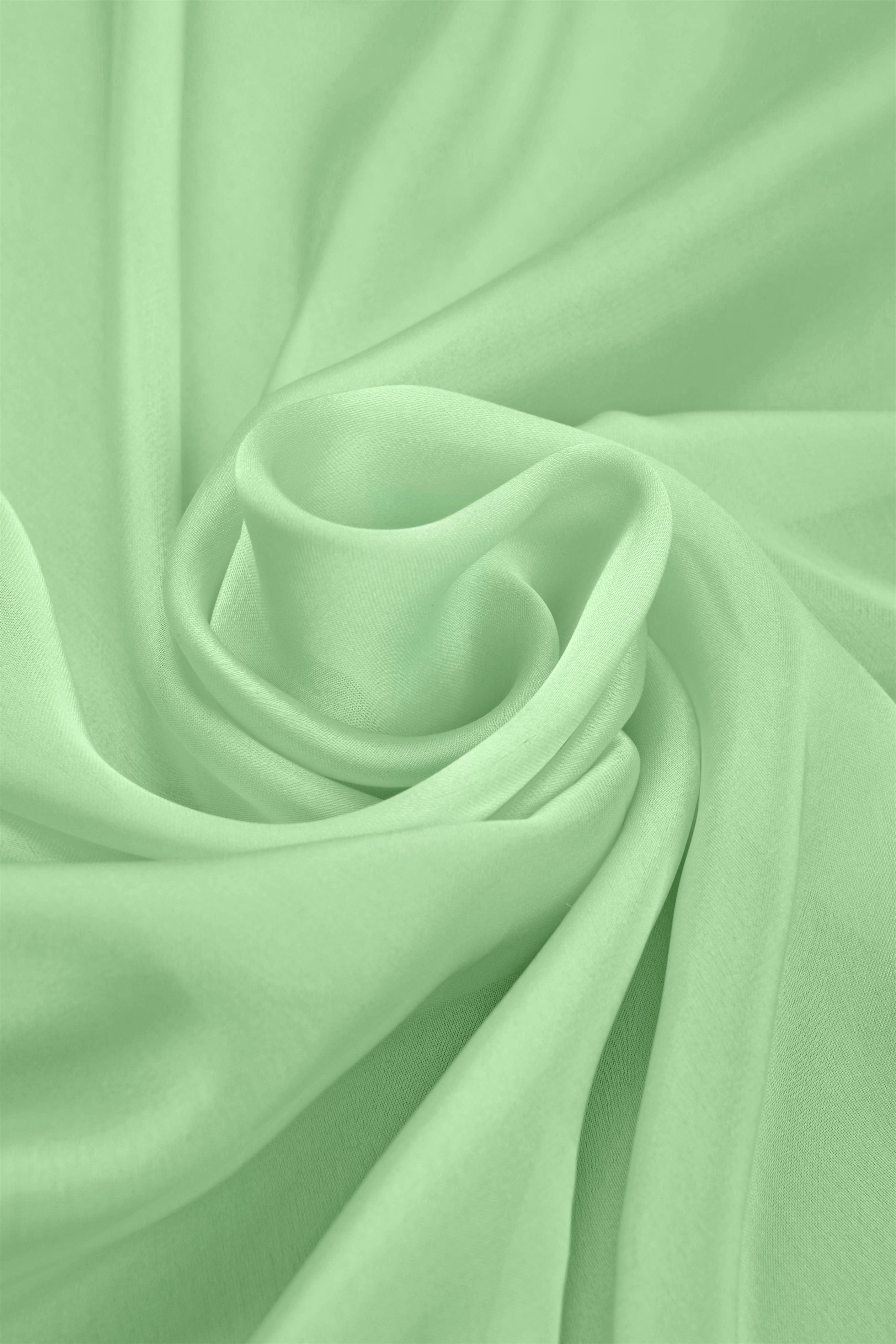 Pista Green Plain Dyed Satin Georgette Fabric