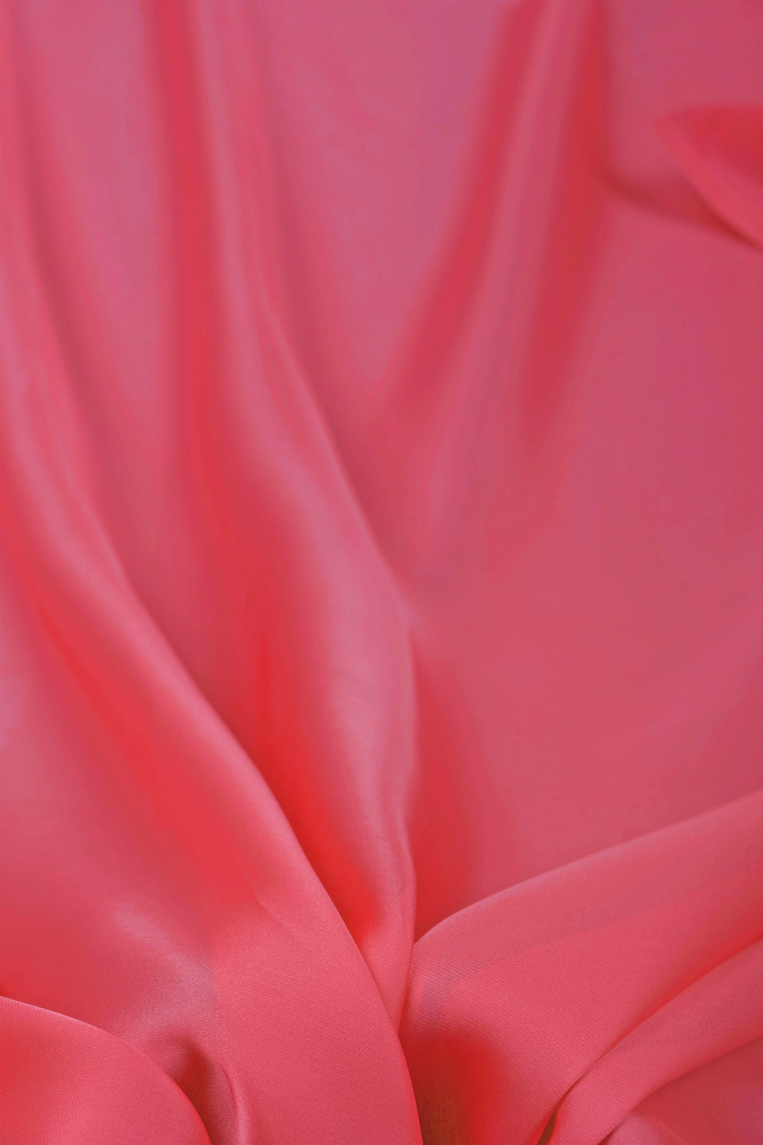 Reddish Pink Plain Dyed Satin Georgette Fabric