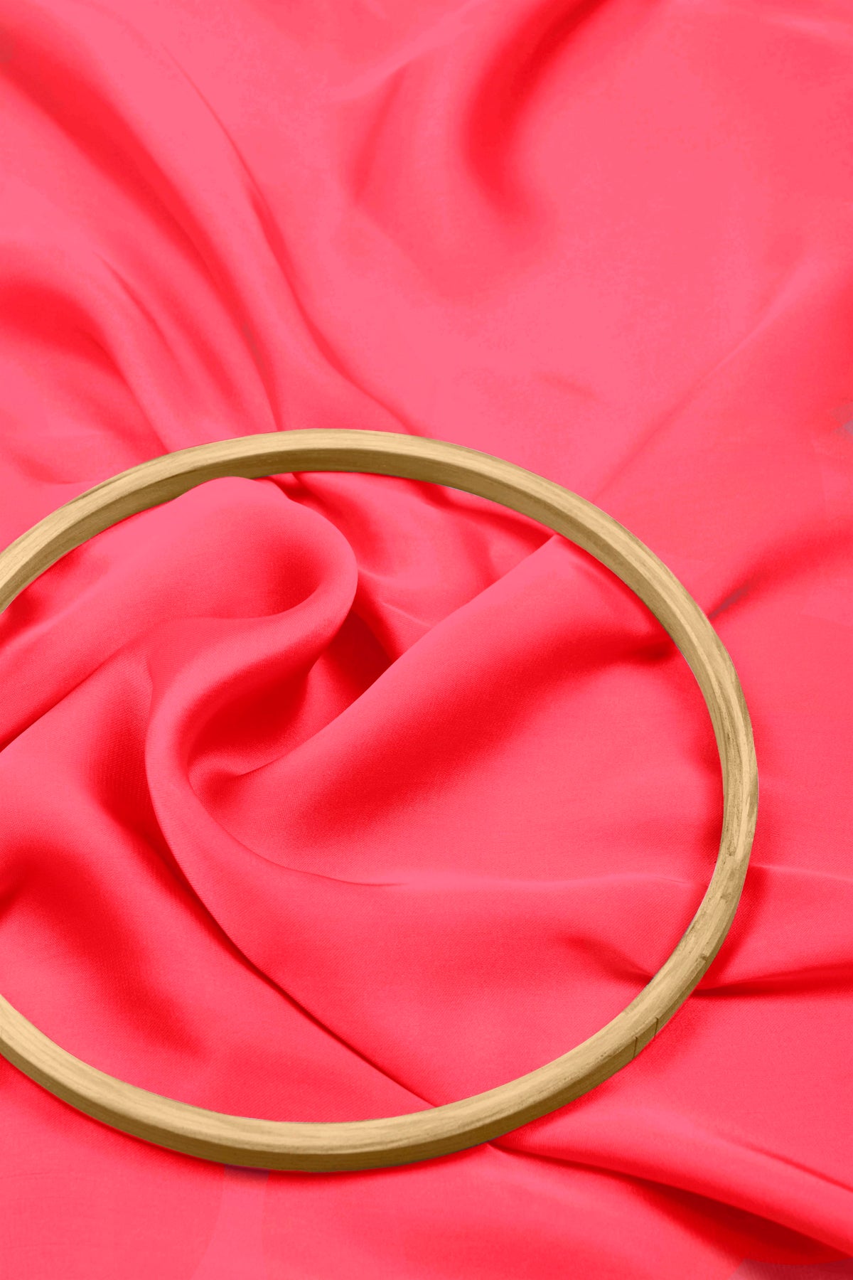 Reddish Pink Plain Dyed Satin Georgette Fabric