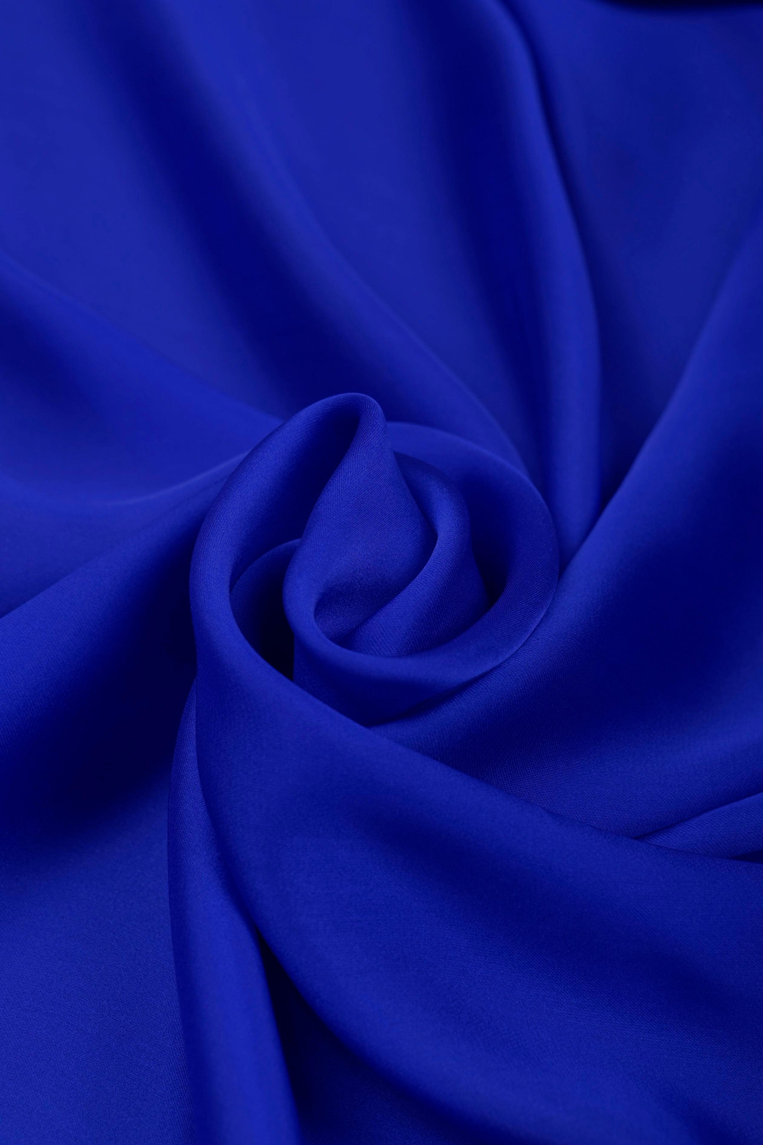 Royal Blue Plain Dyed Satin Georgette Fabric