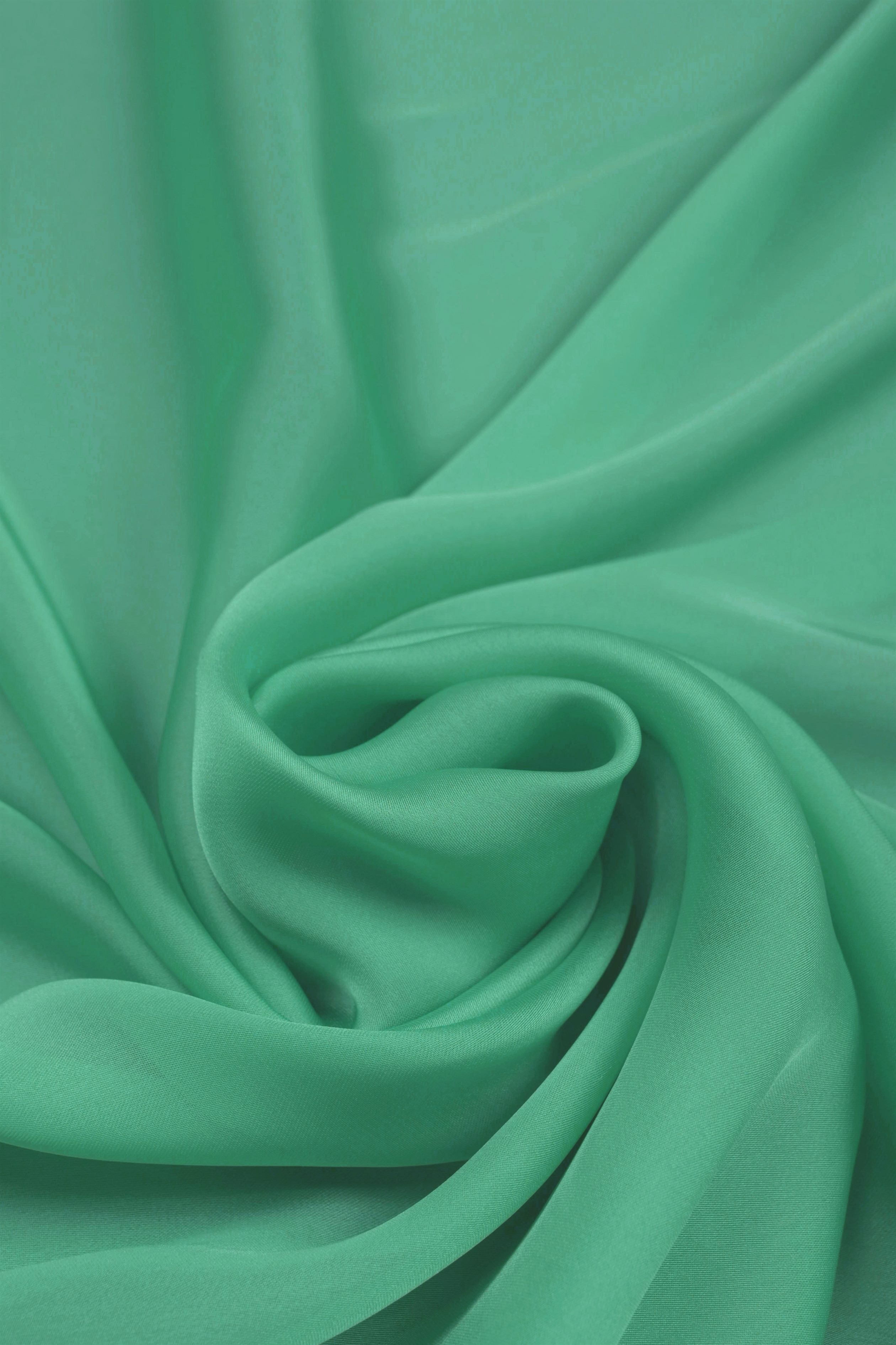 Sea Green Plain Dyed Satin Georgette Fabric