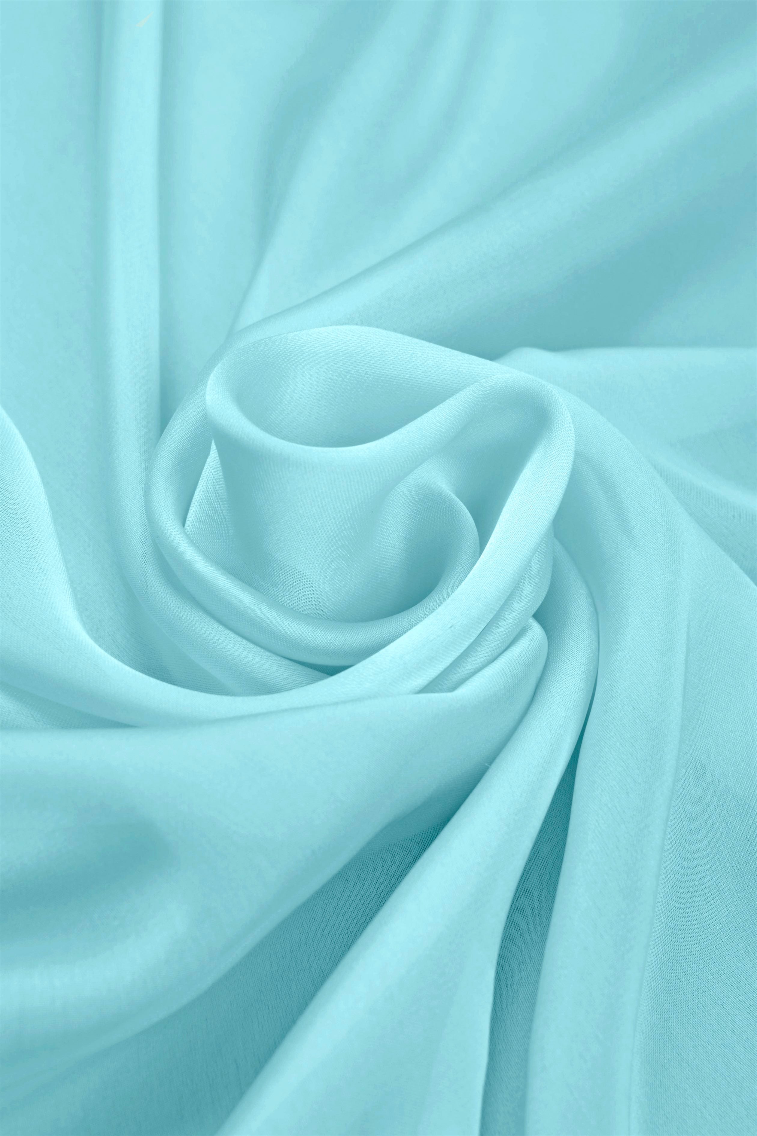 Sky Blue Plain Dyed Satin Georgette Fabric