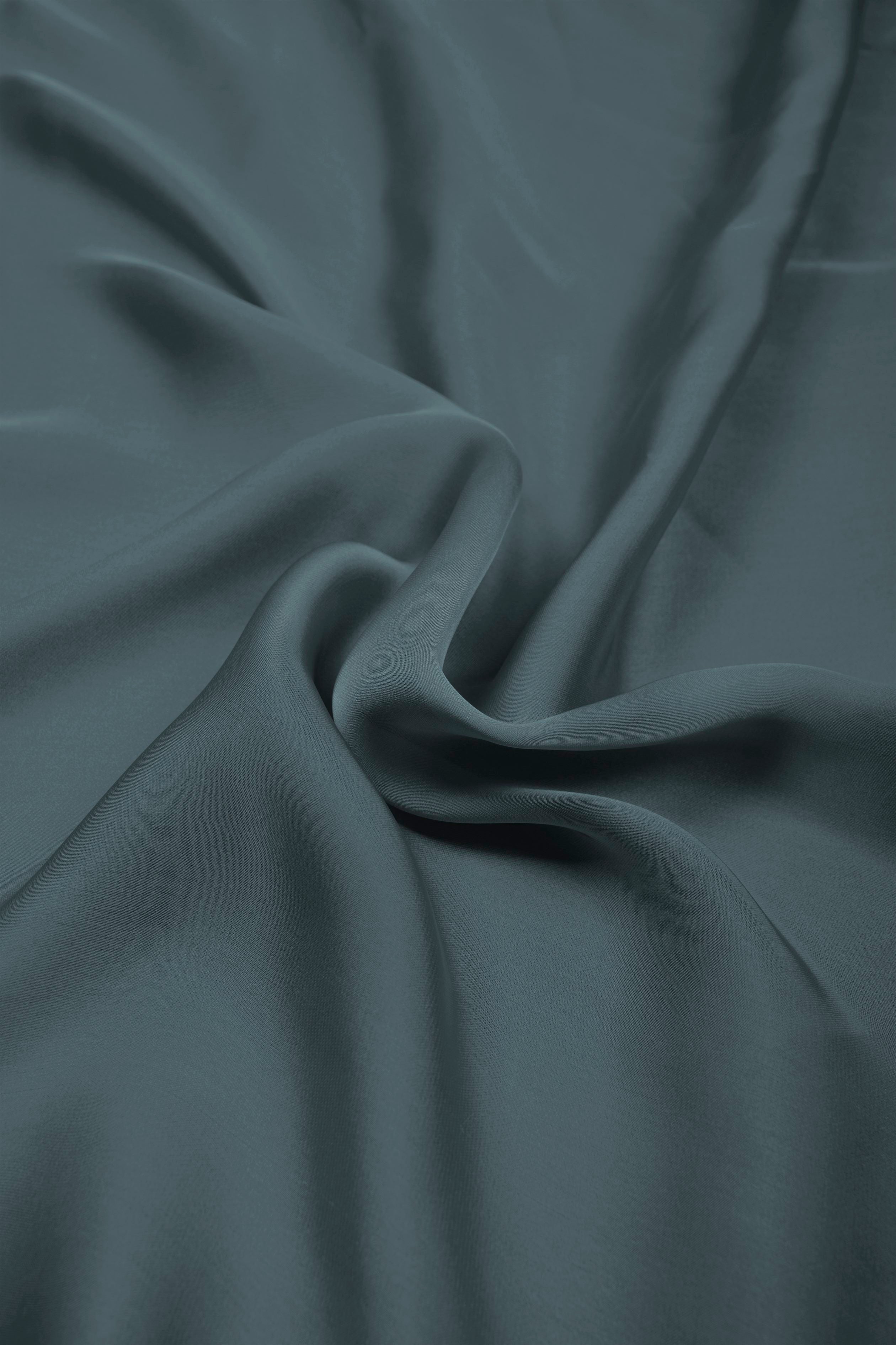 Slate Blue  Plain Dyed Satin Georgette Fabric