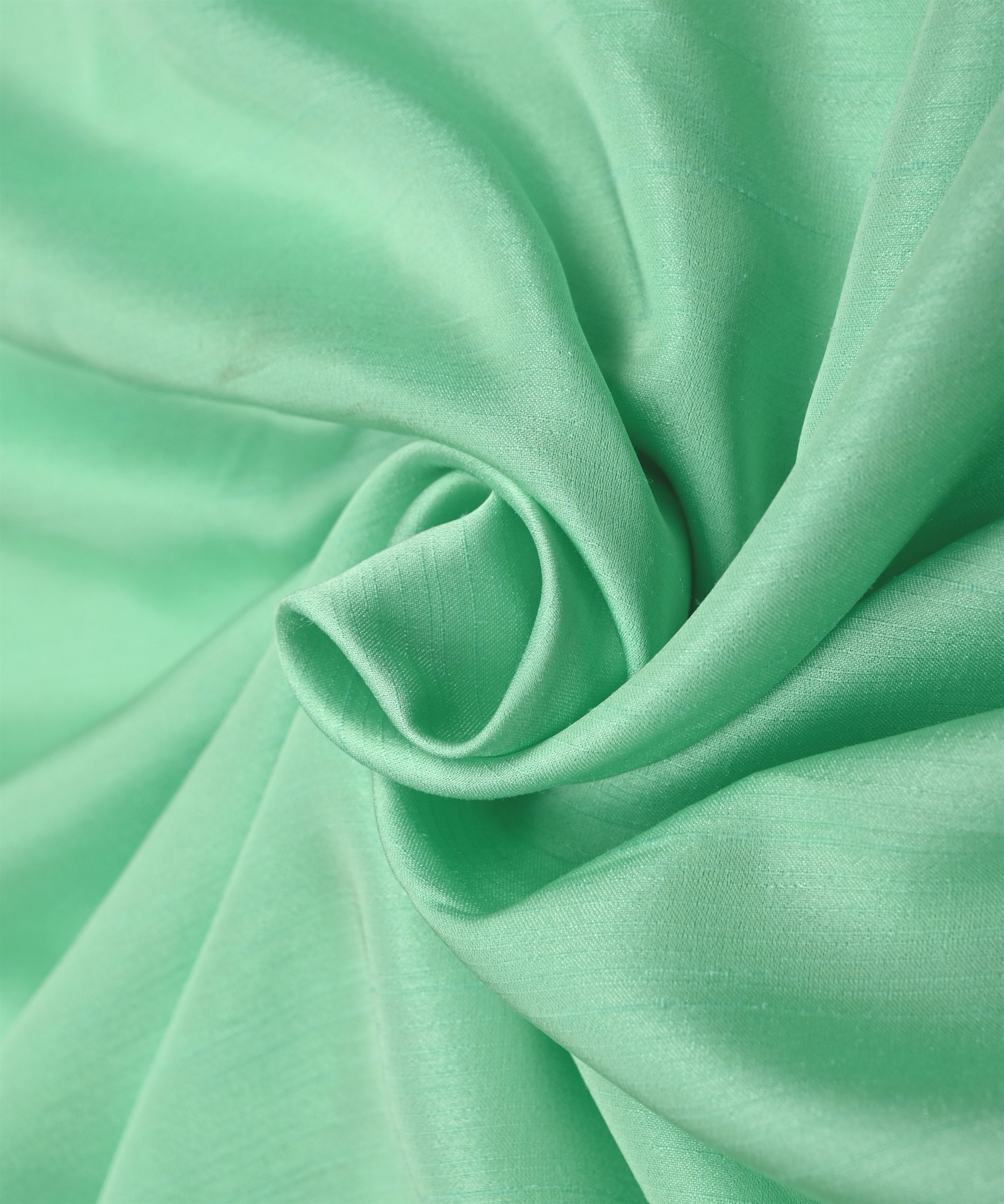 Aqua Green Plain Satin Georgette Slub Fabric
