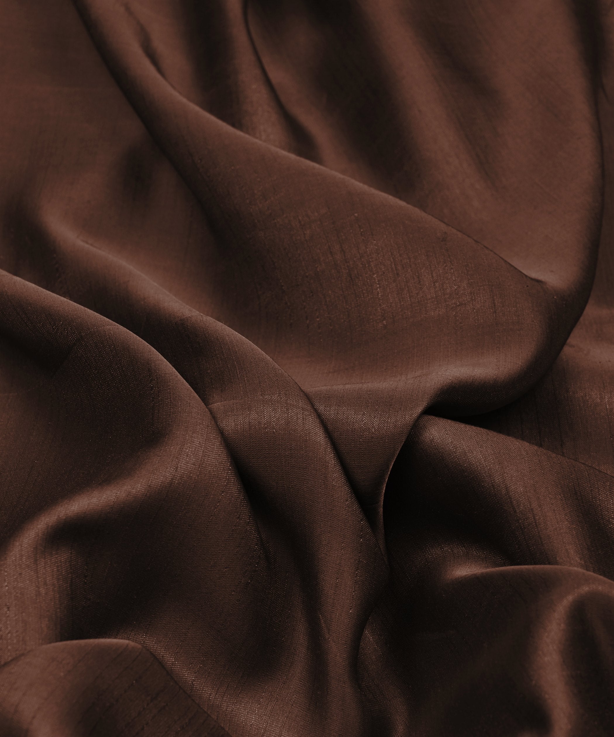 Coffee Brown Plain Satin Georgette Slub Fabric