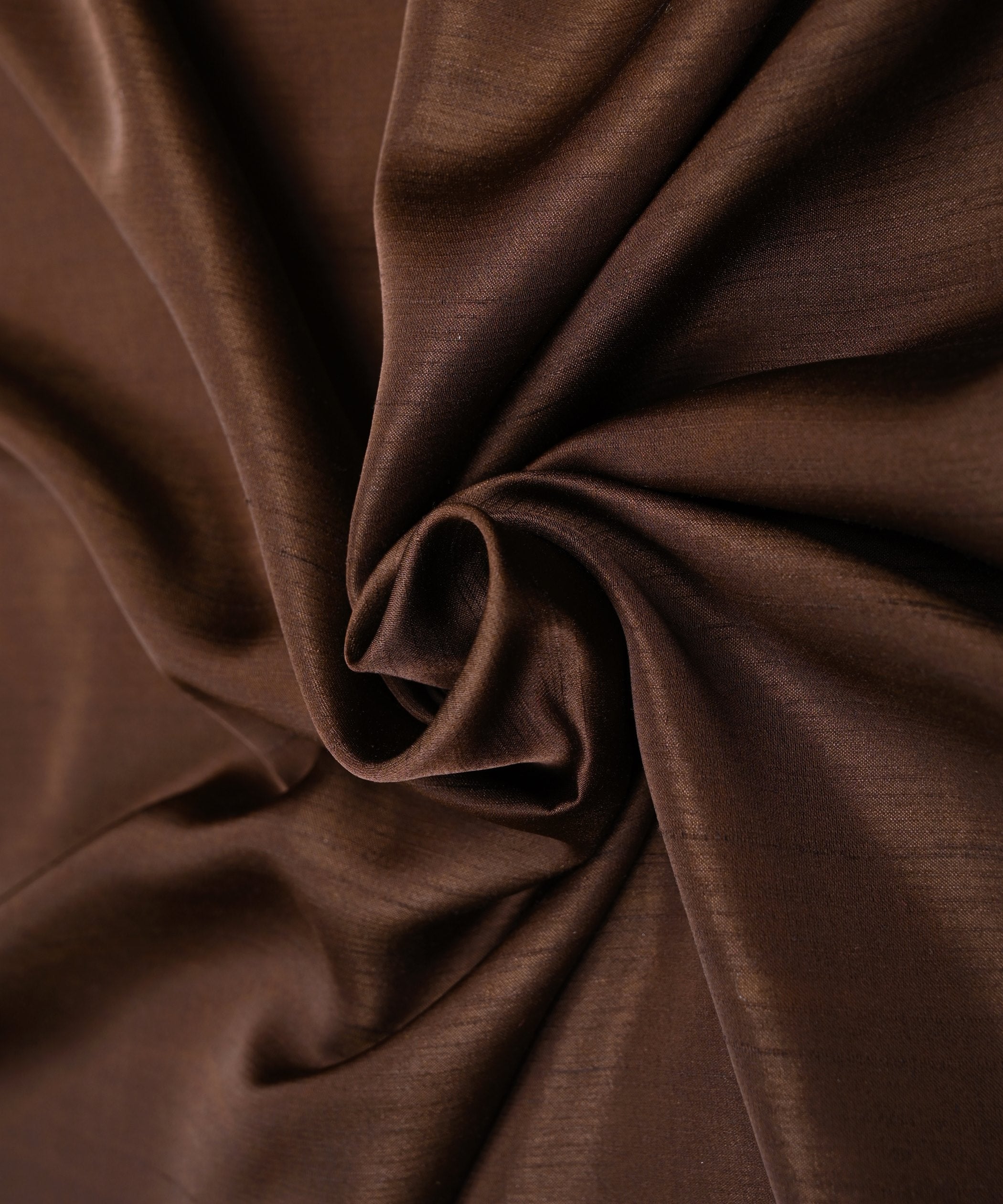 Coffee Brown Plain Satin Georgette Slub Fabric