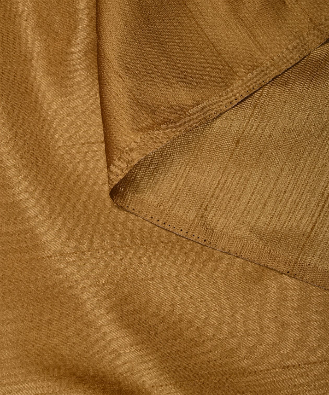 Dark Biege Plain Satin Georgette Slub Fabric