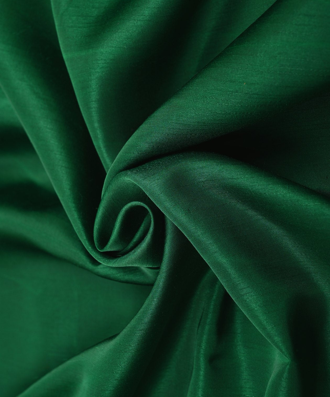 Dark Green Plain Satin Georgette Slub Fabric