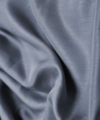Grey Plain Satin Georgette Slub Fabric