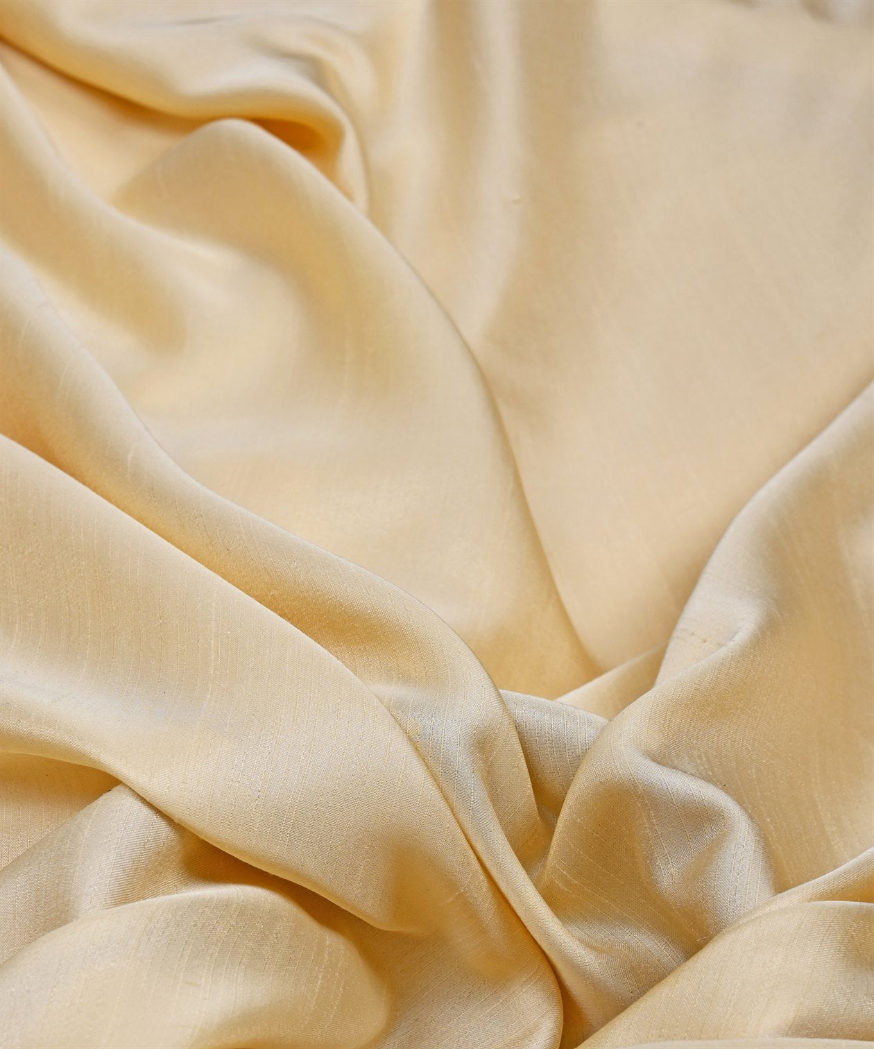 Light Biege Plain Satin Georgette Slub Fabric