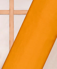 Mustard Yellow Plain Satin Georgette Slub Fabric
