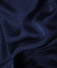 Navy Blue Plain Satin Georgette Slub Fabric