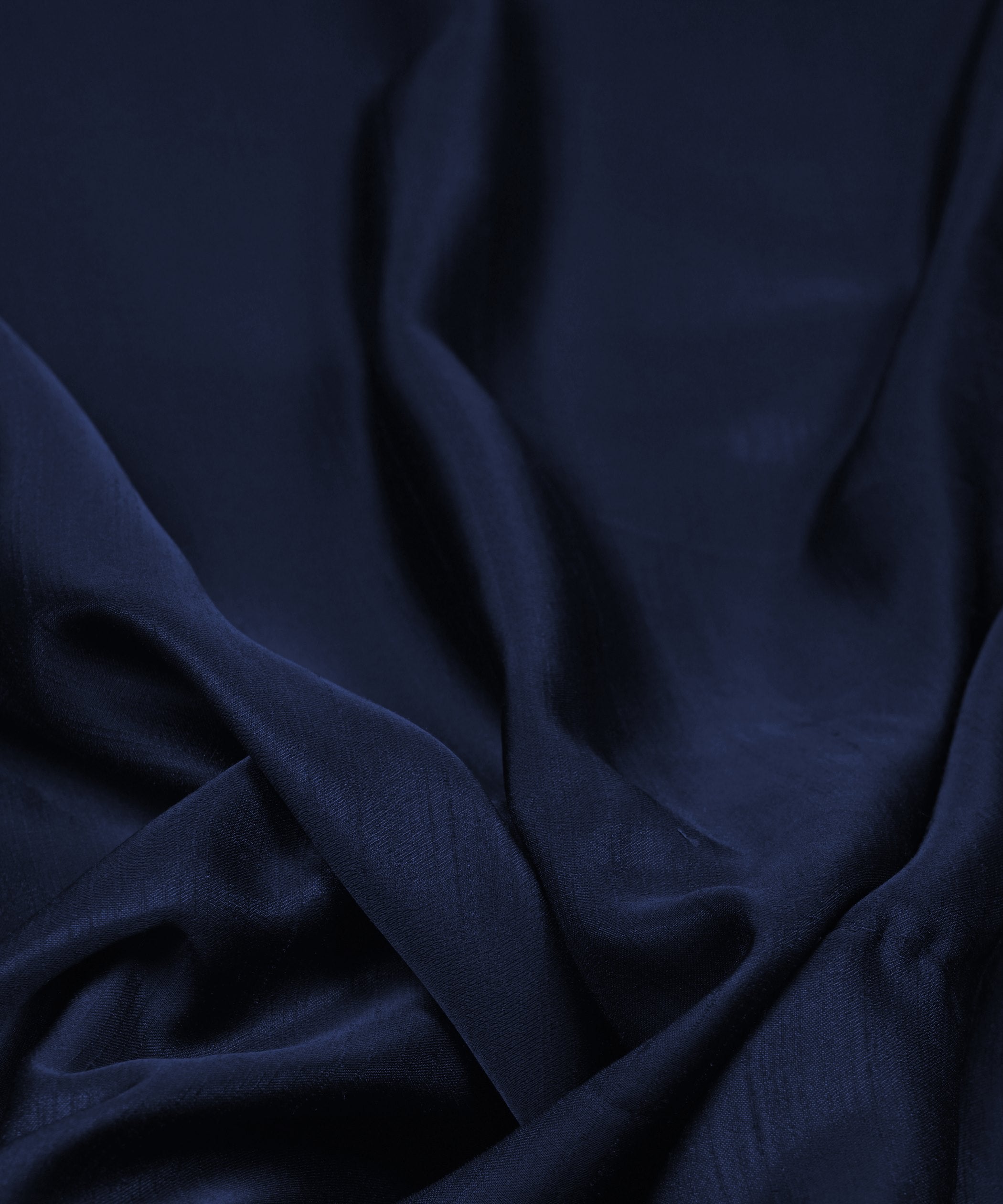 Navy Blue Plain Satin Georgette Slub Fabric