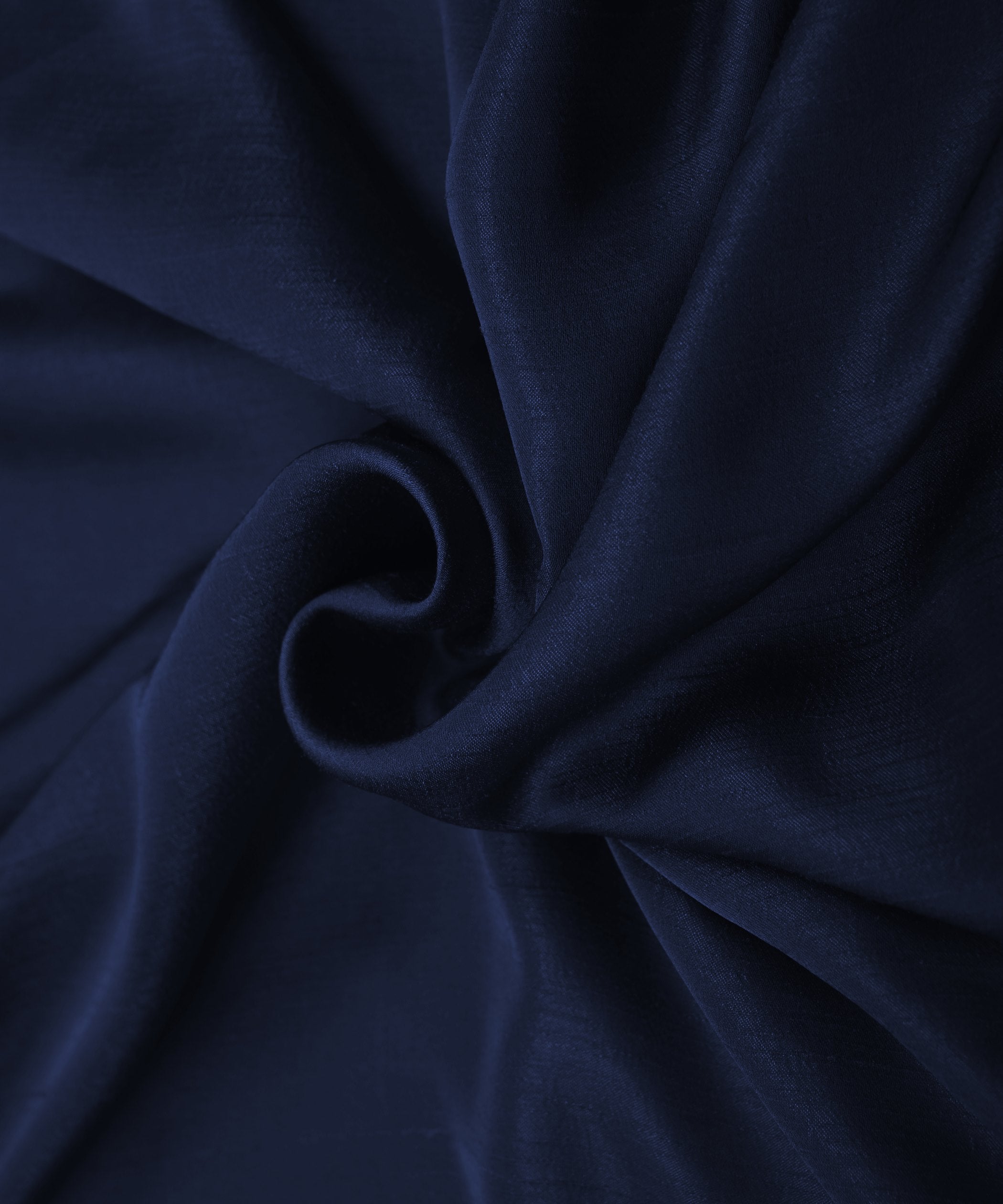 Navy Blue Plain Satin Georgette Slub Fabric