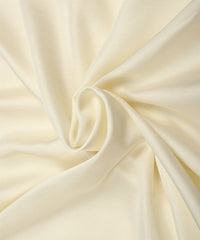 Off-White Plain Satin Georgette Slub Fabric