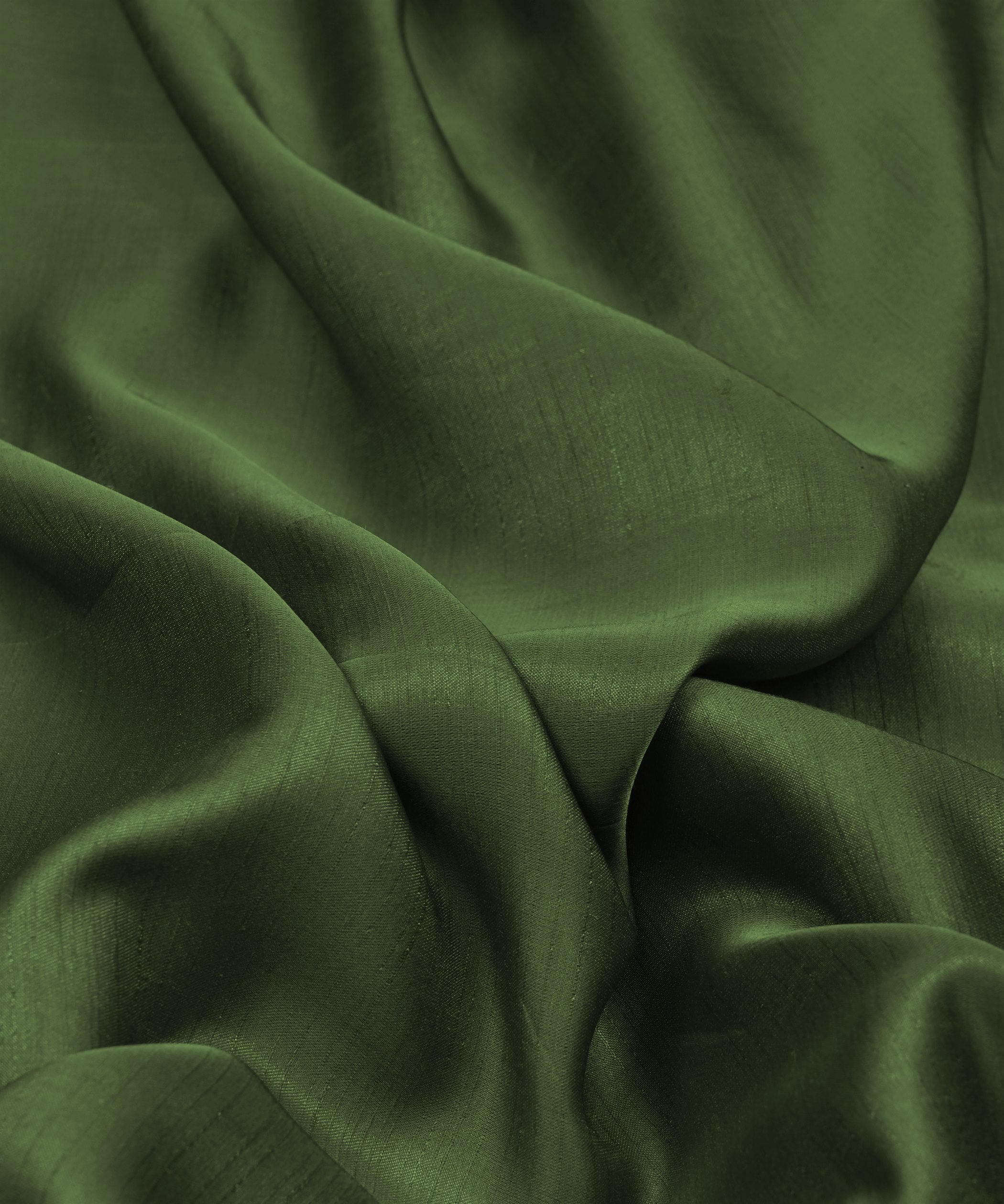 Olive Green Plain Satin Georgette Slub Fabric