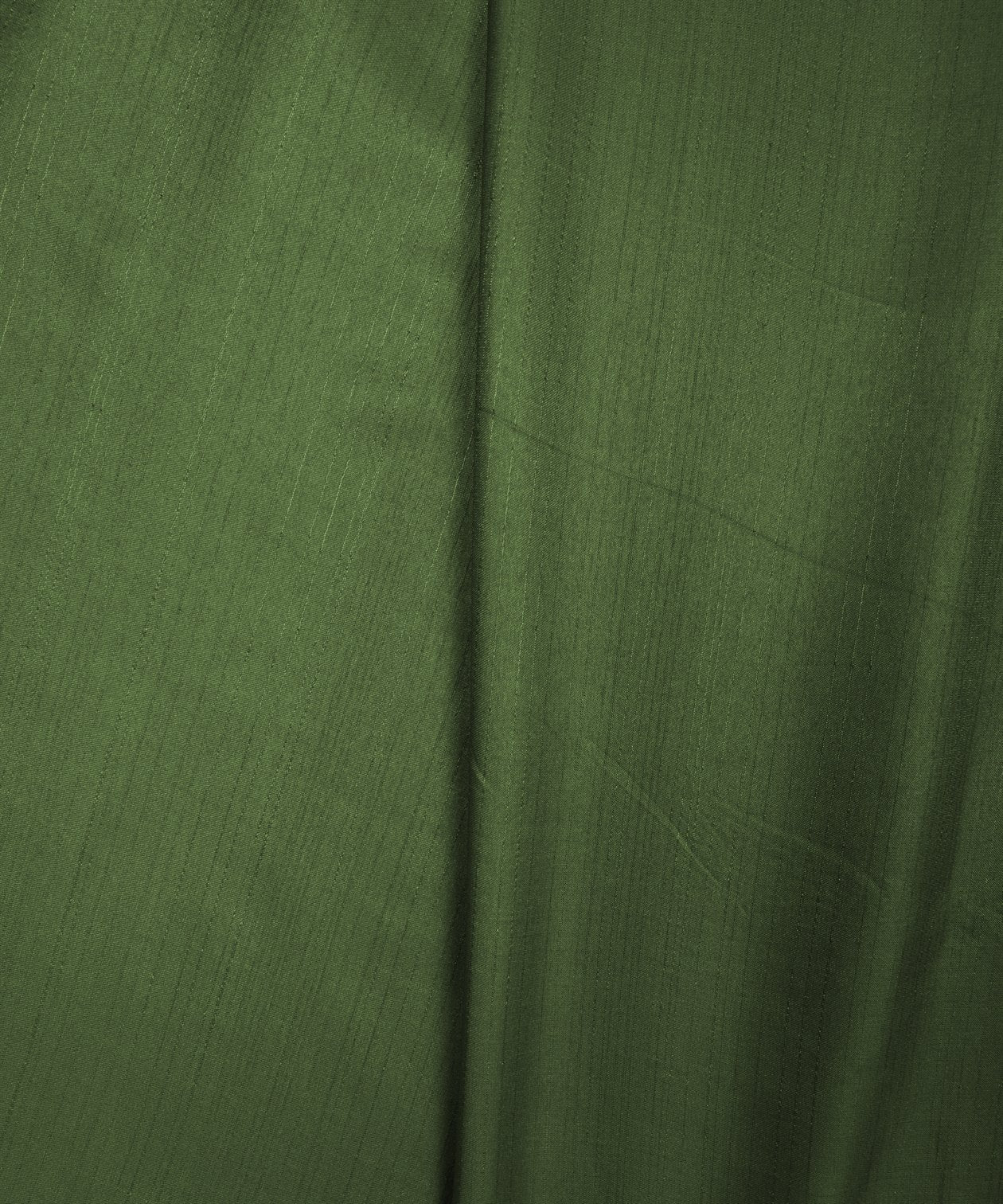 Olive Green Plain Satin Georgette Slub Fabric