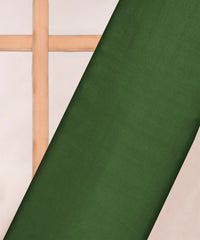 Olive Green Plain Satin Georgette Slub Fabric