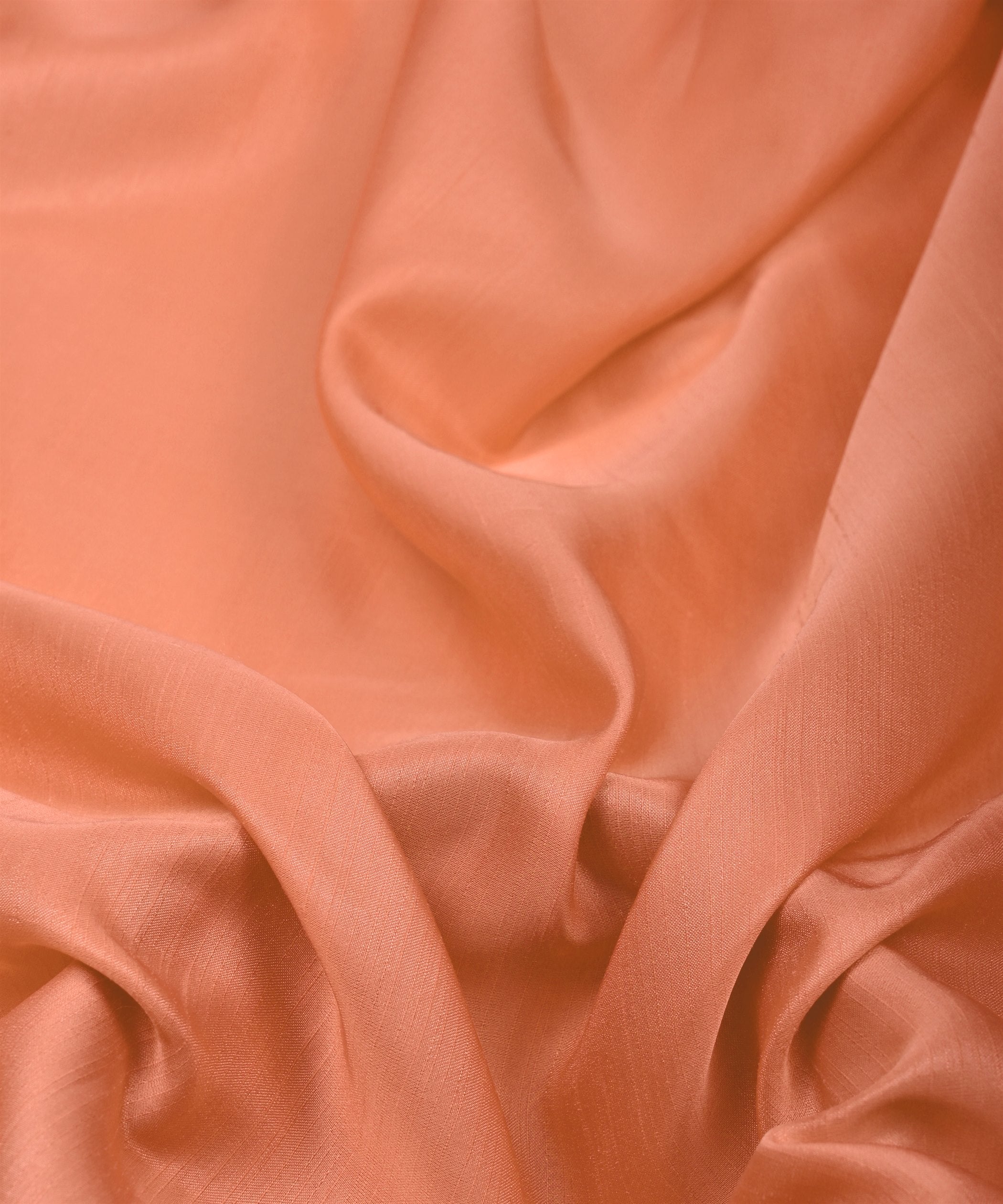 Peach Plain Satin Georgette Slub Fabric