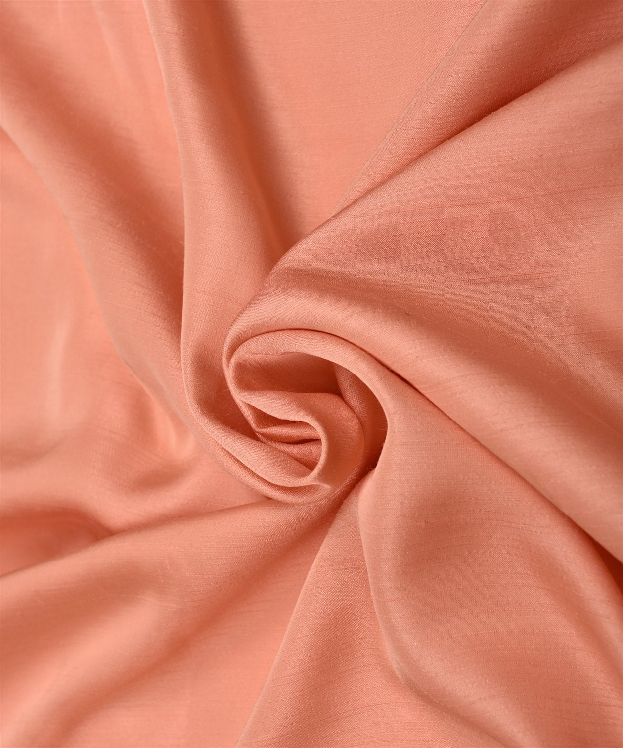 Peach Plain Satin Georgette Slub Fabric