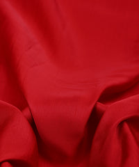 Red Plain Satin Georgette Slub Fabric