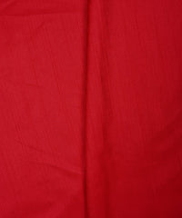 Red Plain Satin Georgette Slub Fabric