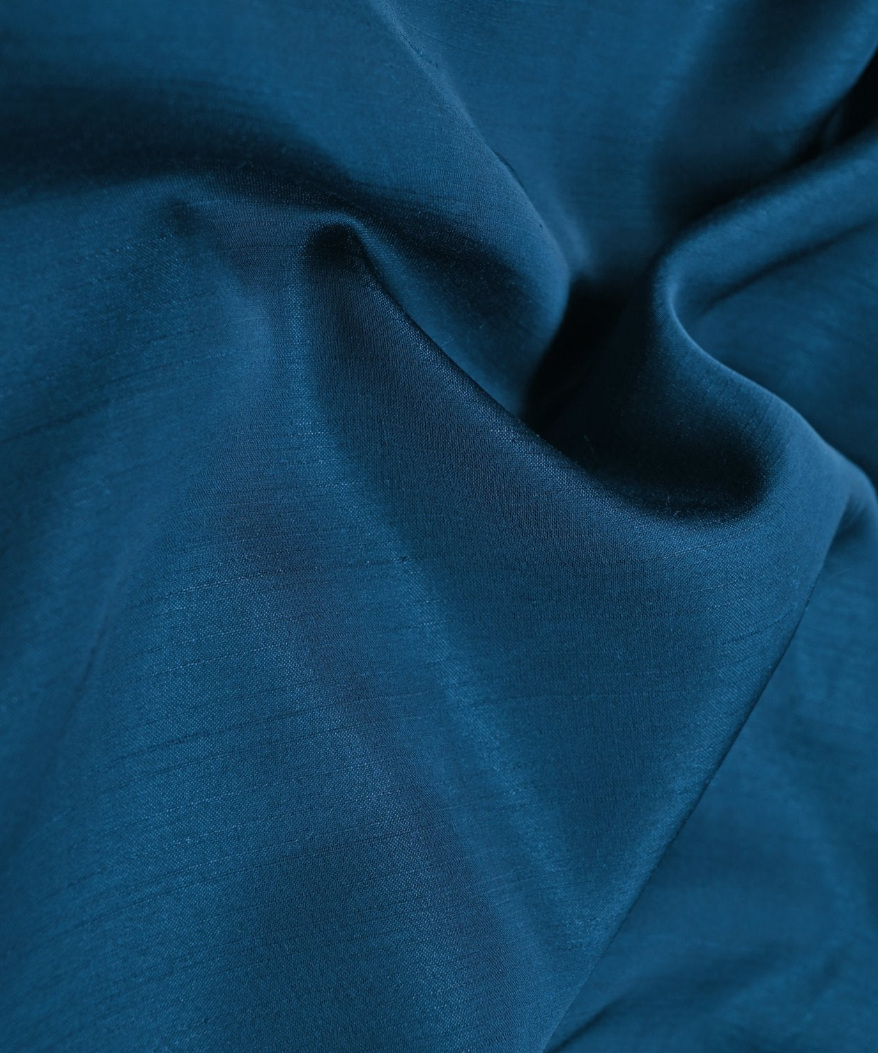 Teal Plain Satin Georgette Slub Fabric