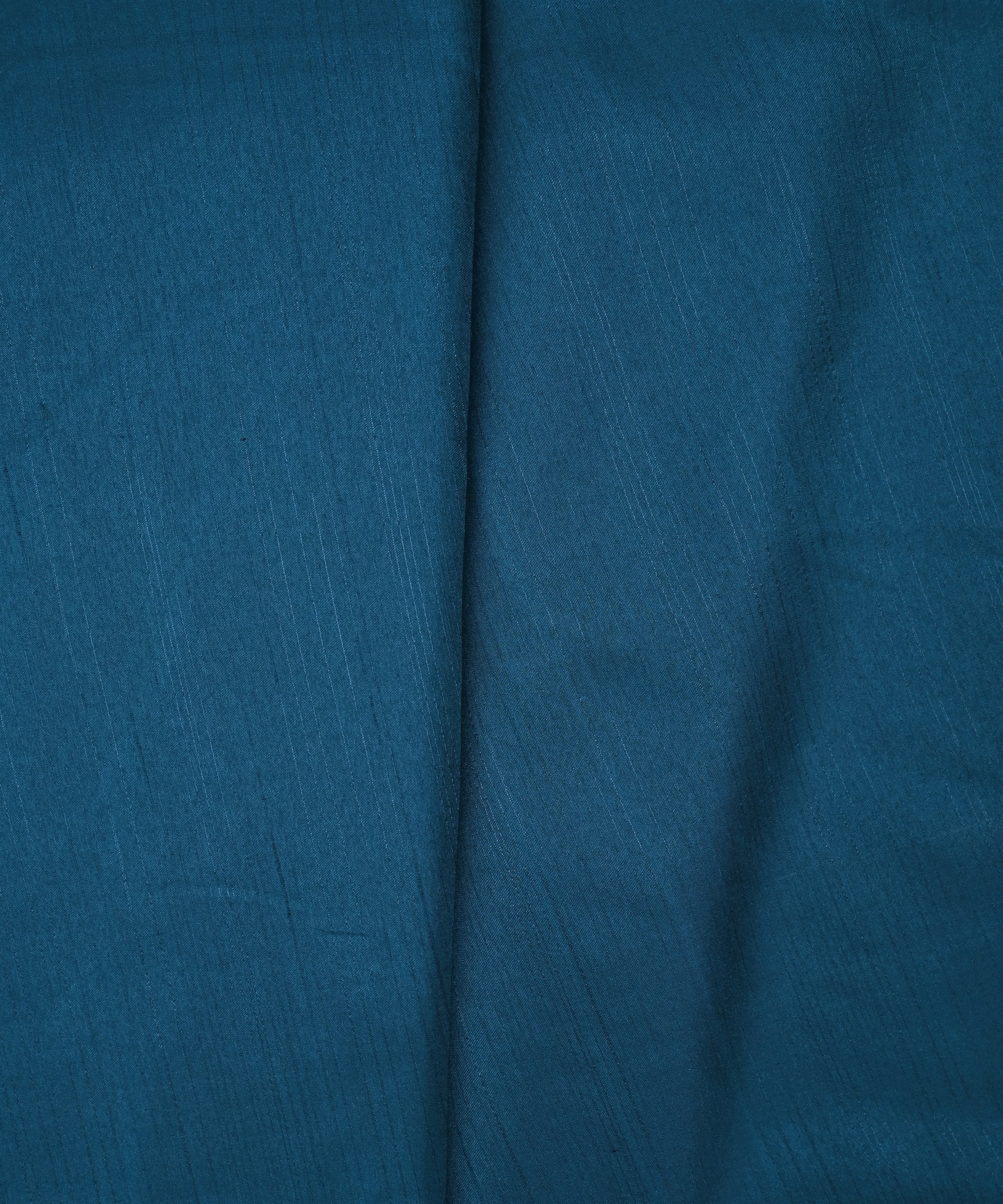 Teal Plain Satin Georgette Slub Fabric