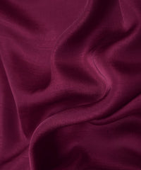 Wine Plain Satin Georgette Slub Fabric