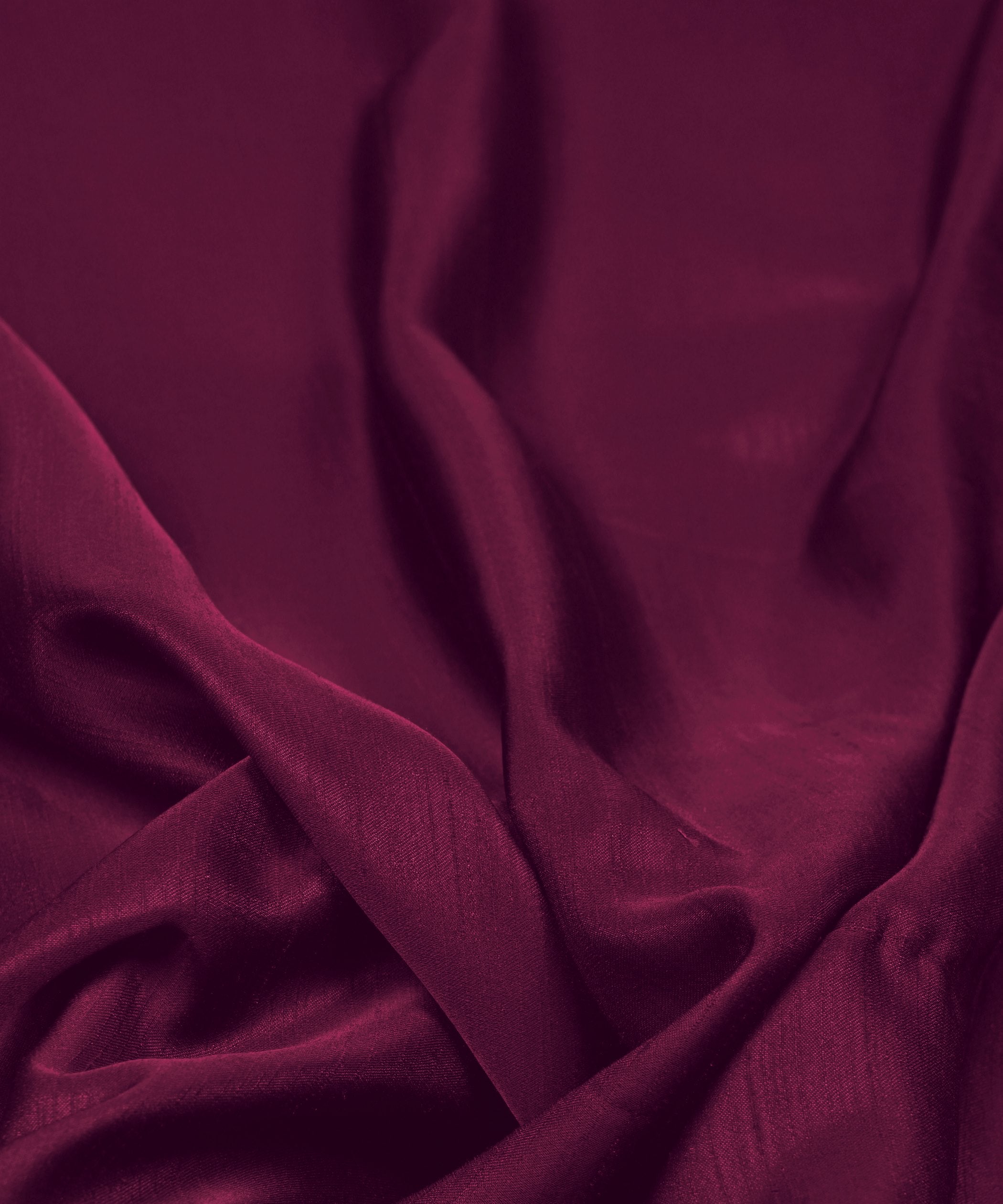 Wine Plain Satin Georgette Slub Fabric