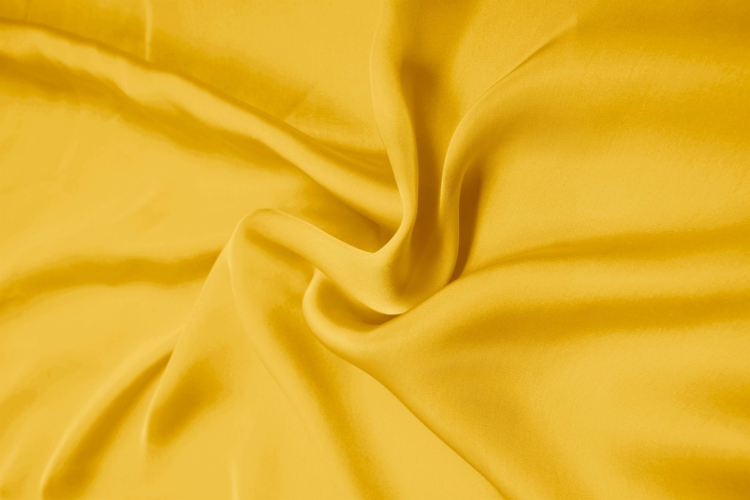 Yellow Plain Dyed Satin Georgette Fabric